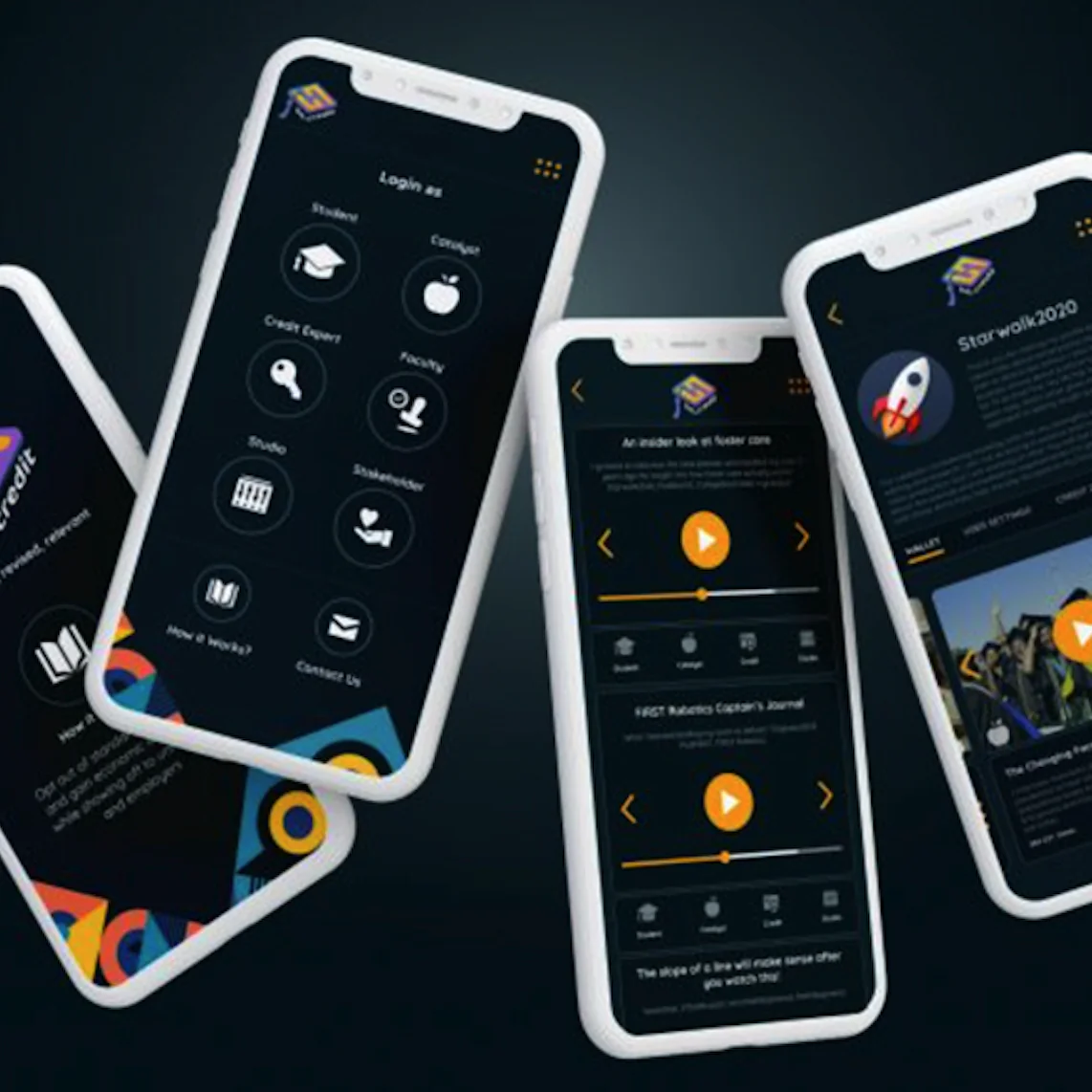 UI/UX Design sample — mobile app screens