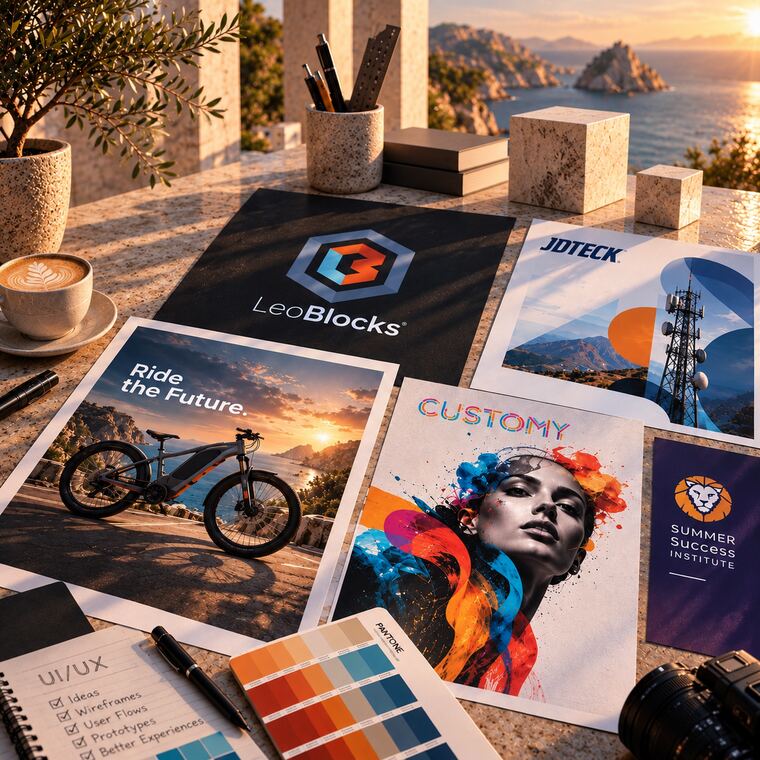 Graphic Design sample — branding and print design