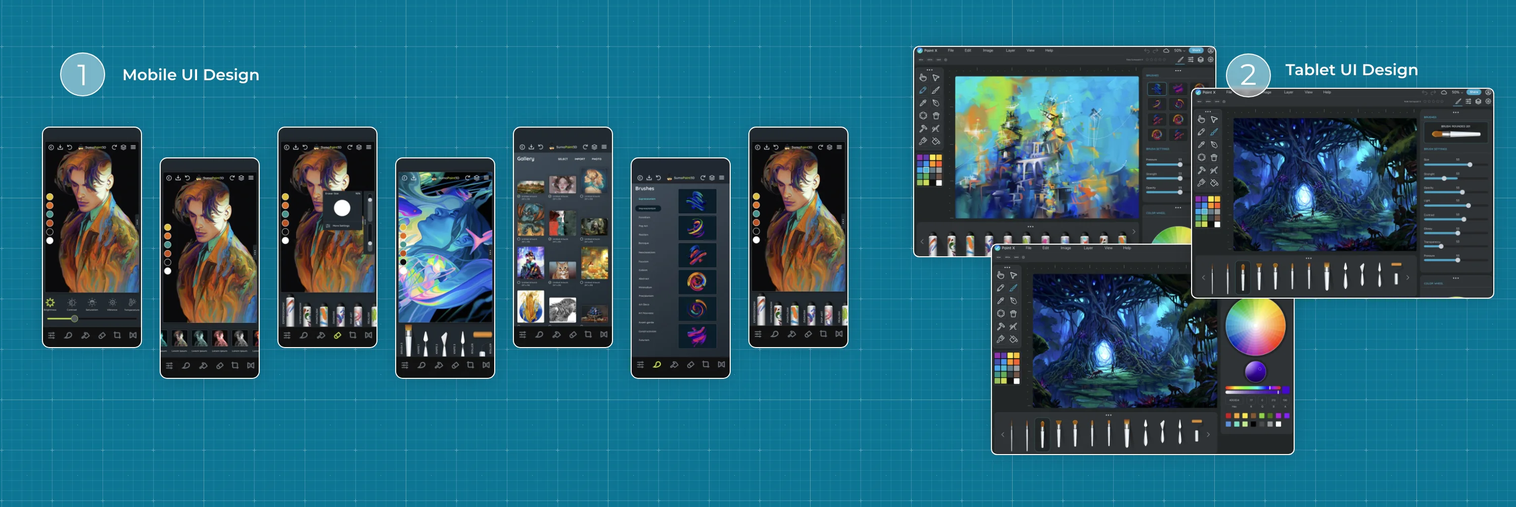 SumoPaint — Mobile UI Design and Tablet UI Design